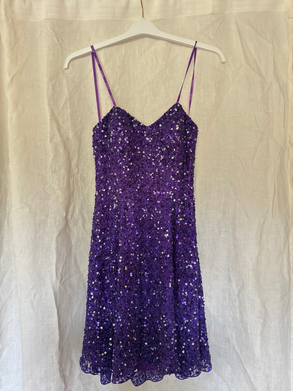 Sequin and Beaded Silk Strapless Mini Dress